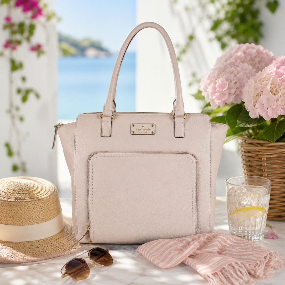 Kate Spade New York Baxter Street Fernrose Tote Blush Pink Commuter Laptop Work